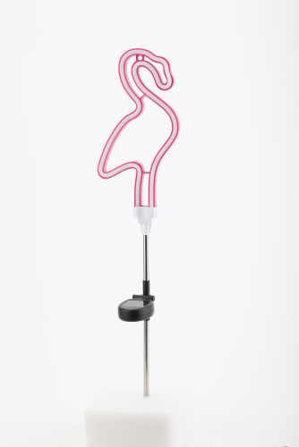 ERASF012-30  ЭРА Садовый неоновый светильник Фламинго на солнечной батарее