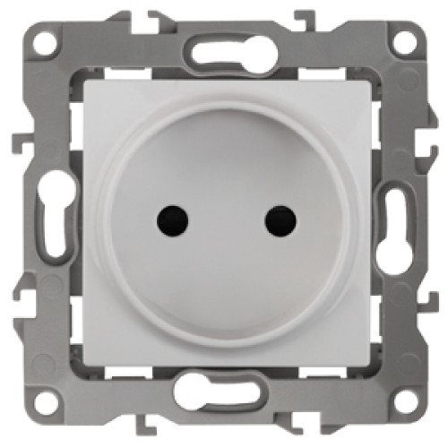12-2005-01  ЭРА Розетка 2P, 16A-250В, IP20, без м.лапок, Эра12, белый