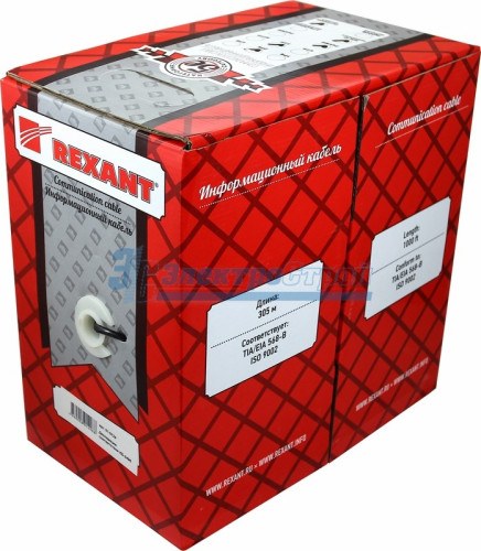 Кабель FTP  2PR  24AWG  CAT5e  305м  STRANDED  REXANT