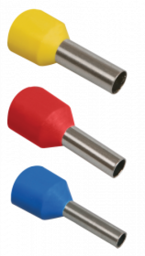 Наконечник-гильза Е10-12 10мм2 с изолированным фланцем (слонов. кость) (100 шт) ИЭК