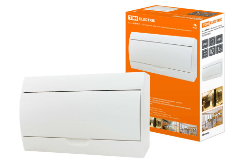 Бокс ЩРН-П-18 модулей с белой крышкой, навесной, пластик IP41 TDM