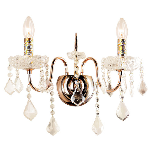 Светильник настенный  Тип ламп 2*60W E14 материал: металл,стекло, хрусталь 300*380*210