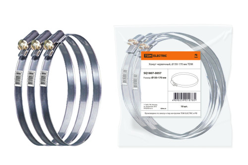Хомут червячный, O150-170 мм TDM