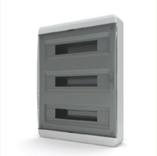 TEKFOR Корпус пластиковый ЩРН-П-54 IP41 черная прозрачная дверь IEK (01-01-081)