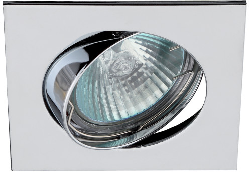 Светильник KL2A CH  ЭРА литой квадрат пов. MR16,12V/220V, 50W 50W хром