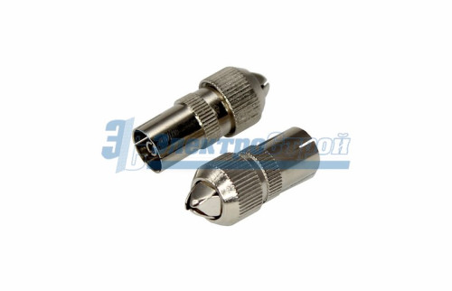 РАЗЪЁМ  гнездо  TV  без пайки  Металл  