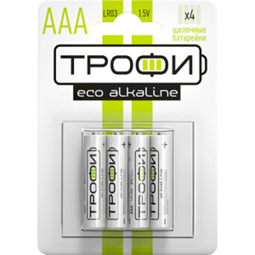 Батарейки Трофи LR03-4BL ENERGY Alkaline (40/960/34560)