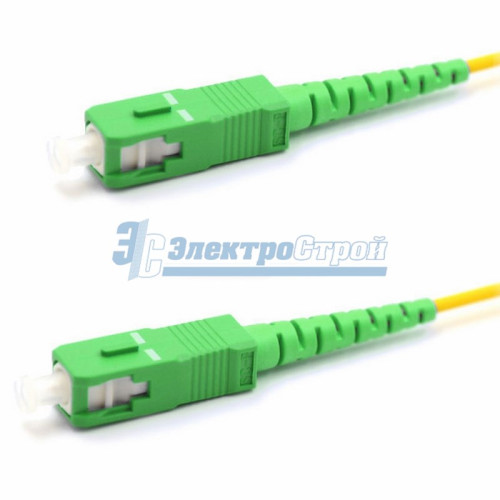 Патч-корд оптический соединительный (SM), 9/125 (OS2), SC/APC-SC/APC, (Simplex), PVC, 1м