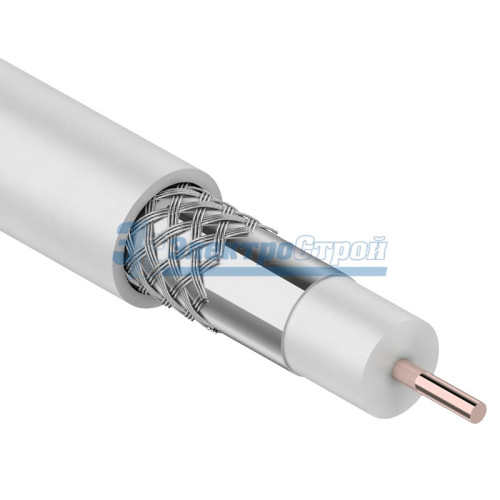 Кабель RG-6U, (64%), 75 Ом, 305м., белый  REXANT