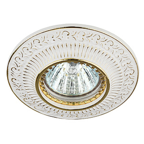 KL50  Светильник WH/GD  ЭРА круглый 