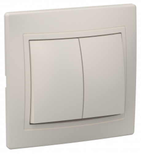 ВС10-2-0-ККм Выключатель 2кл 10А КВАРТА (кремовый)