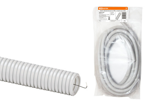 Труба гофр.ПВХ d 16 с зондом (20 м) легкая TDM
