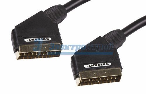 Шнур SCART Plug - SCART Plug 21pin  1.5М  (GOLD)  REXANT