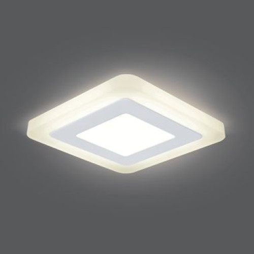 Светильник Gauss Backlight BL120 Квадрат. Акрил, 3+3W, LED 3000K, 105*105, 1/40