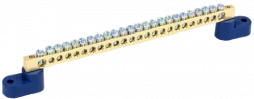 Шина нул на двух угловых изол ШНИ-6х9-24-У2-С ИЭК