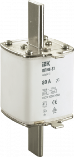 Плавкая вставка предохранителя ППНИ-37, габарит 2,   80А   ИЭК