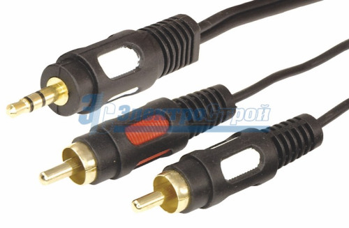 Шнур 3.5 Stereo Plug - 2RCA Plug  1.5М  (GOLD)  REXANT