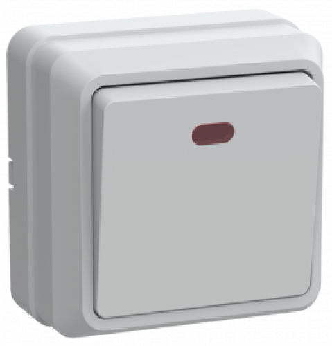 ВС20-1-1-ОБ Выключатель 1кл с инд. 10А откр.уст. ОКТАВА (белый)