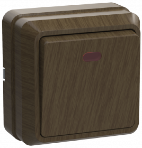 ВС20-1-1-ОД Выключатель 1кл с инд. 10А откр.уст. ОКТАВА (дуб)