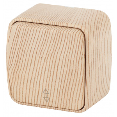 3-103-11  Intro Переключатель, 10А-250В, IP20, ОУ, Polo, сосна