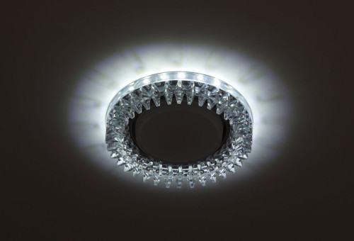 Светильник DK LD20 SL/WH  ЭРА декор cо светодиодной подсветкой Gx53, прозрачный