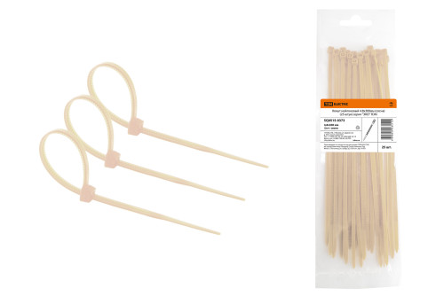 Хомут нейлоновый 4.8х300мм (сосна) (25 штук) серия 