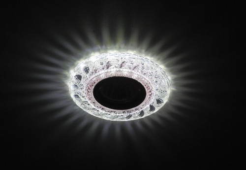 Светильник DK LD18 SL PK/WH  ЭРА декор cо светодиодной подсветкой MR16, прозрачный розовый