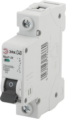 Автоматич. вык-ль NO-902-106 ВА47-29 1P 40А 4,5кА х-ка C ЭРА