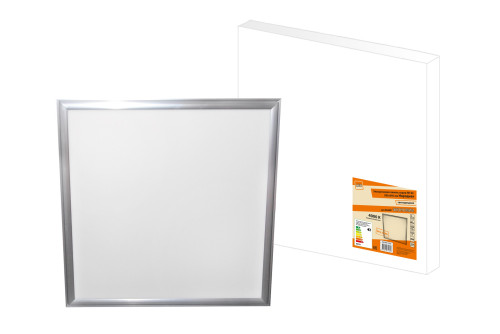 Ультратонкая светодиодная панель ЛП 02 595х595, 3200 лм 40 Вт 4000 К хром, без драйвера, Народная