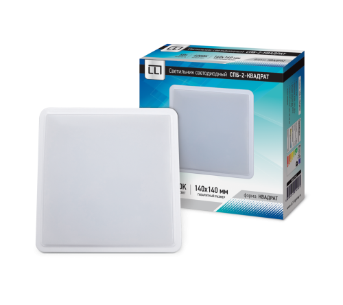 Светильник светодиодный СПБ-2-КВАДРАТ 5Вт 230В 4000К 400лм 140мм белый  LLT