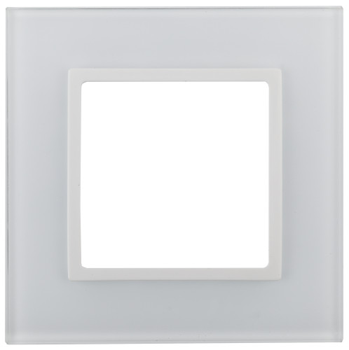14-5101-01  ЭРА Рамка на 1 пост, стекло, Эра Elegance, белый+бел