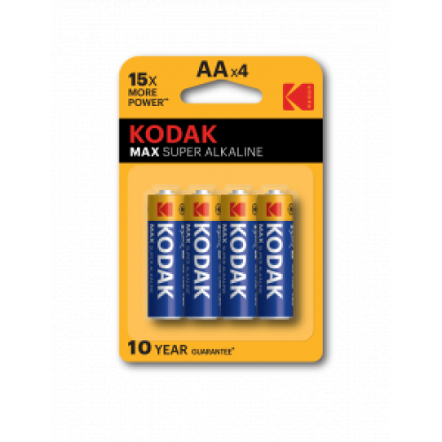 Батарейки Kodak LR6-4BL MAX SUPER Alkaline [KAA-4] (80/400/17600)