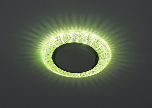 Светильник DK LD22 YL/WH  ЭРА декор cо светодиодной подсветкой Gx53, желтый