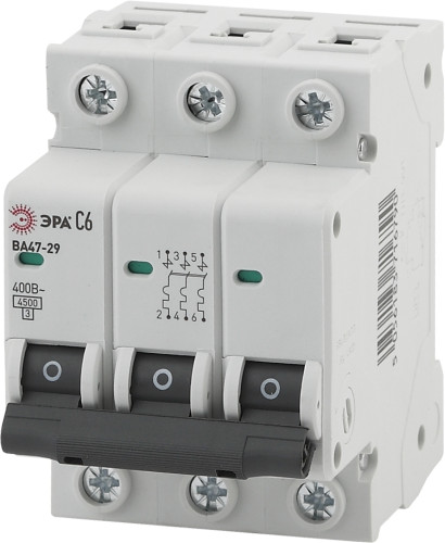 Автоматич. вык-ль NO-902-117 ВА47-29 3P 10А 4,5кА х-ка C ЭРА