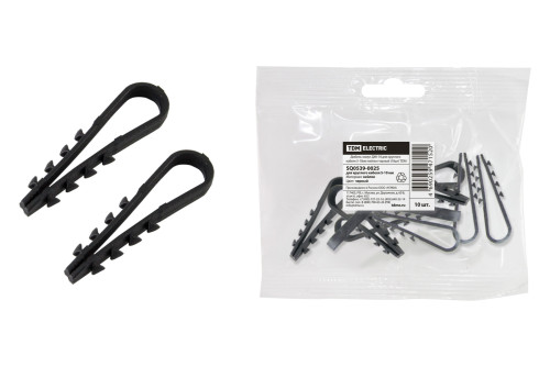 Дюбель-хомут ДХК-10 для круглого кабеля 5-10мм нейлон черный (10шт) TDM