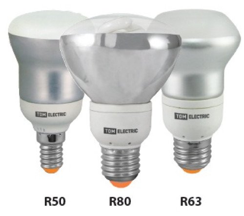 Лампа энергосберегающая КЛЛ- RM80 FR-15 Вт-2700 К–Е27 TDM
