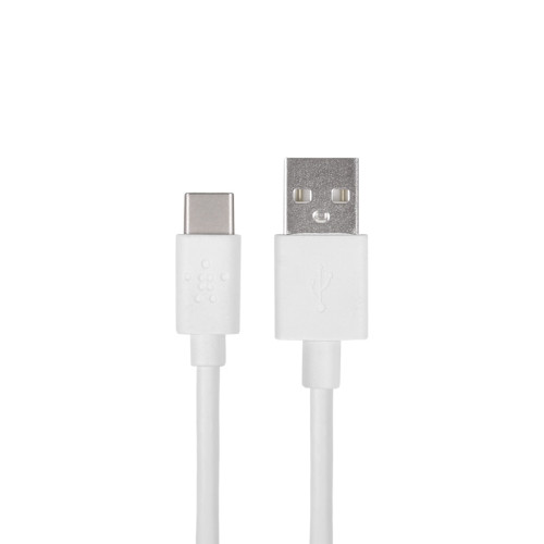 Шнур USB 3.1 Type-C (male)-USB 2.0 (male) витой 1,5 м белый