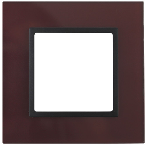 14-5101-25  ЭРА Рамка на 1 пост, стекло, Эра Elegance, бордо+антр