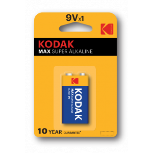 Батарейки Kodak 6LR61-1BL MAX SUPER Alkaline [K9V-1] (10/200/6000)