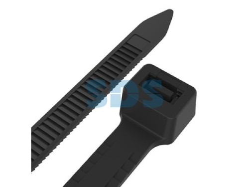 Хомут-стяжкa нейлоновая с тройным замком REXANT 300x4,8 мм, черная, упаковка 100 шт.