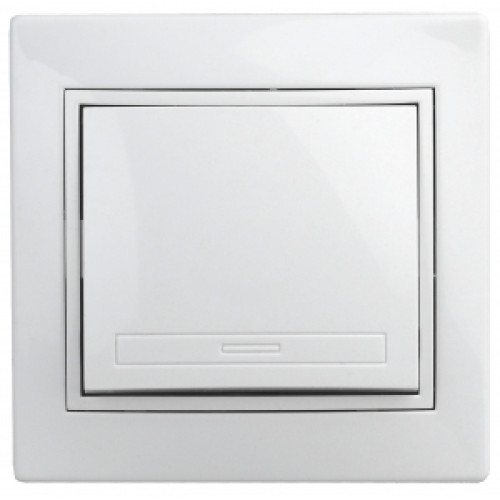 1А-101-01  Intro Выключатель, 10А-250В, СУ, Al+Cu, Plano, белый