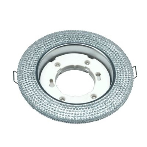 Светильник встраиваемый GX53R-R12L-crystal под лампу GX53 с подсветкой Прозрачный/ Хром IN HOME