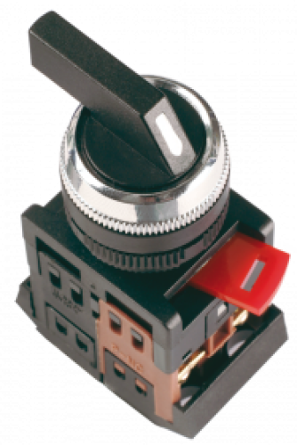 Переключатель АLС-22  черный с длинной рукояткой на 2 фиксир.положения I-O 1з+1р ИЭК