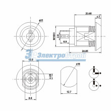 Выключатель ключ Ø16 250V 2А (3с) ON-ON  REXANT