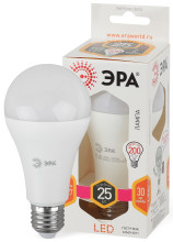 Лампочка светодиодная ЭРА STD LED A65-25W-827-E27 E27 25Вт груша теплый белый свет