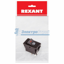 Выключатель клавишный 12V 35А (4с) ON-OFF  с красной подсветкой  (ASW-17D)  REXANT Индивидуальная уп