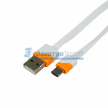 USB кабель универсальный microUSB шнур плоский на рамке 1М 