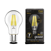 Лампа Gauss LED Filament Graphene A60 E27 15W 2700К 1/10/40