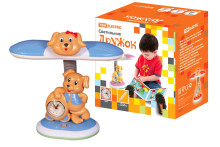 Светильник Дружок настол/часы 220В, 11Вт, G23, голубойTDM