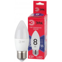 Лампочка светодиодная ЭРА RED LINE LED B35-8W-865-E27 R Е27 8Вт свеча холодный дневной свет